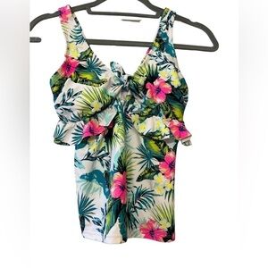 Floral print tankini top size Small